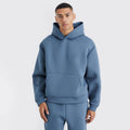 Custom Logo Boxy Premium Heavy 100% Cotton Oversized Fleece 500 GSM Fleece Blank Pullover Hoodies for Men