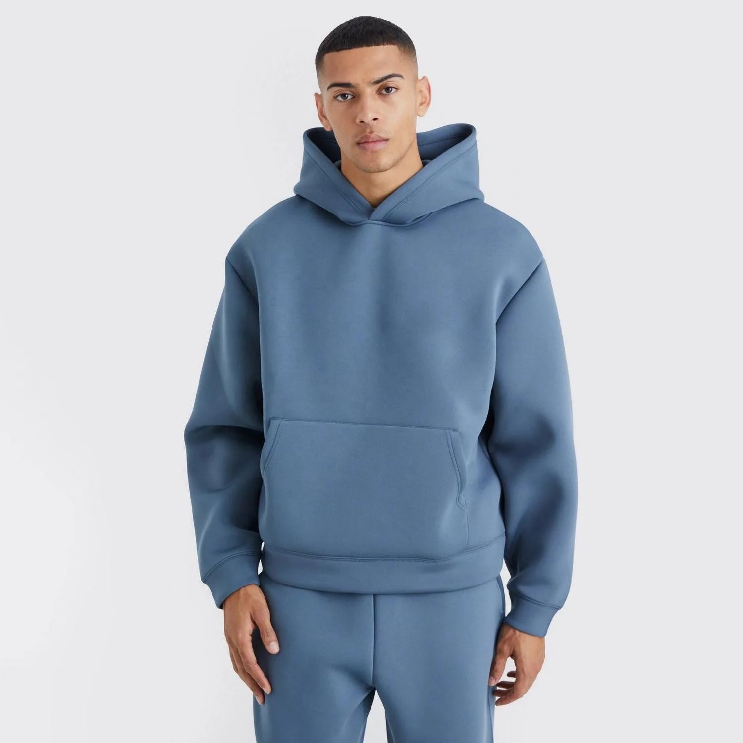 Custom Logo Boxy Premium Heavy 100% Cotton Oversized Fleece 500 GSM Fleece Blank Pullover Hoodies for Men