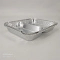 Disposable Foil Containers Two Compartments Aluminium Fast Food Packing Trays With Lids Oven Safe
