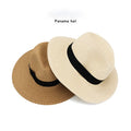 2023 New Panama Straw Hat Wholesale Outdoor Beach Sun Hat British Summer Straw Hat