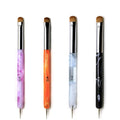 French Nail Art Dual End Manicure Tool Marble Handle for Acrylic Drawing Rhinestone UV Gel Painting Nail Dotting Made Nylon