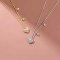 Minimalist Rhinestone Heart Pendant Necklace Cross Chain Choker Necklace S925 Necklace for Women