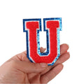 Customized Sustainable Fabric Embroidered Chenille Patch Wholesale 3d Sequin Number Iron on Embroidery Patches