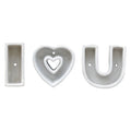 Dropshipping I Love U Concrete Cement Succulent Planter Decorative Indoor Planter Cement Succulent Cactus Pot