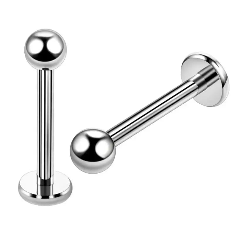 Evorte G23 Titanium Wedding Engagement 16g 6mm 24K Gold Plated Labret Nose Ear Lip Rings Internally Threaded Body Piercing