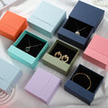 Customization Logo Luxury Necklace Pendant Bracelet Ring Paper Slide Out Drawer Jewelry Packing Box Caja Joyeria