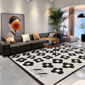 Soft Nordic Carpet Large Flower Printed Carpet Soft Cashmere Carpet for Living Room Sofa Bedroom Office