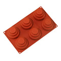 HY 6 Cavities Mini 3 Tier Cake Silicone Pan for DIY Round Cupcake Pudding Cookie
