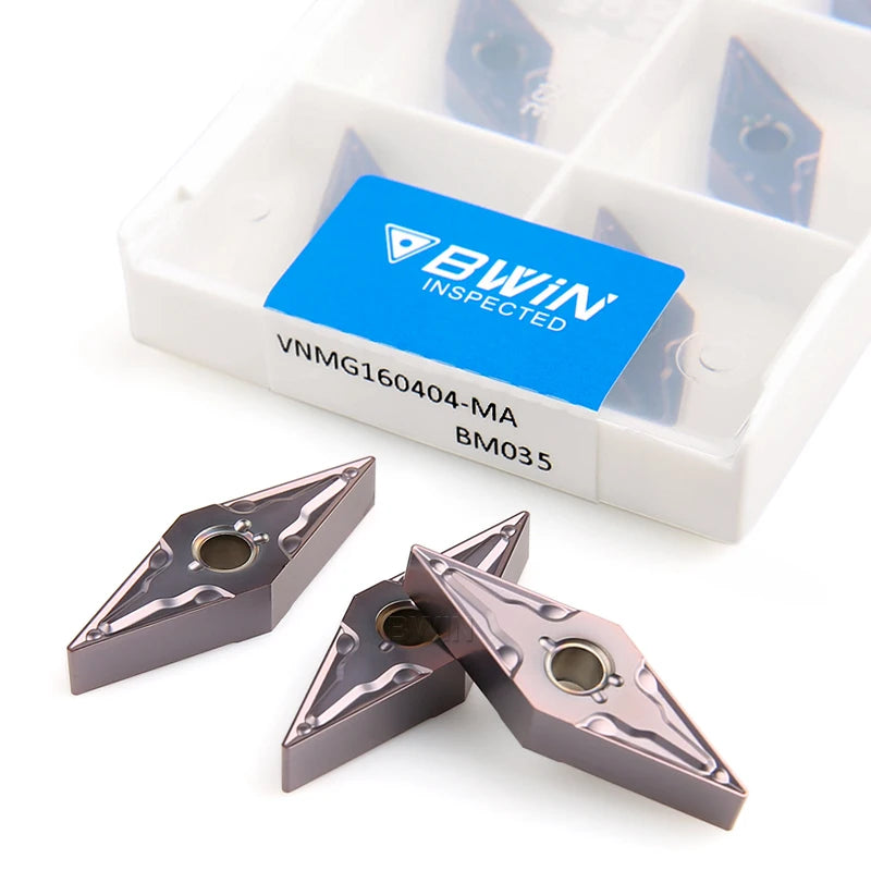 BWIN CNC Insert Type VNMG160408 VNMG 160408-MA 120408 VNMG16 Carbide Indexable Cutting Inserts