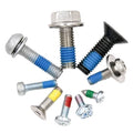 Nylon Patch Screw Pan Head Stainless Steel Brass Material Various Sizes M2-M8 Zinc Silver Plated Finish 10mm Length DIN Standard