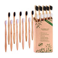 Wholesale Eco-Friendly BPA-Free Biodegradable Toothbrush Soft Nylon Bristles Natural Bamboo Handle Carbon Charcoal Toothbrush