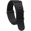 Wholesale Nylon Watch Strap 20mm 22mm One Piece of Fabric Watch Band Custom Logo Cool All Black Watch Belt With PVD Buckle