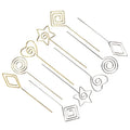 Decoration Accessories Metal Wire Floral Place Card Holder Picks Custom Flower Picks Clip Card Holder
