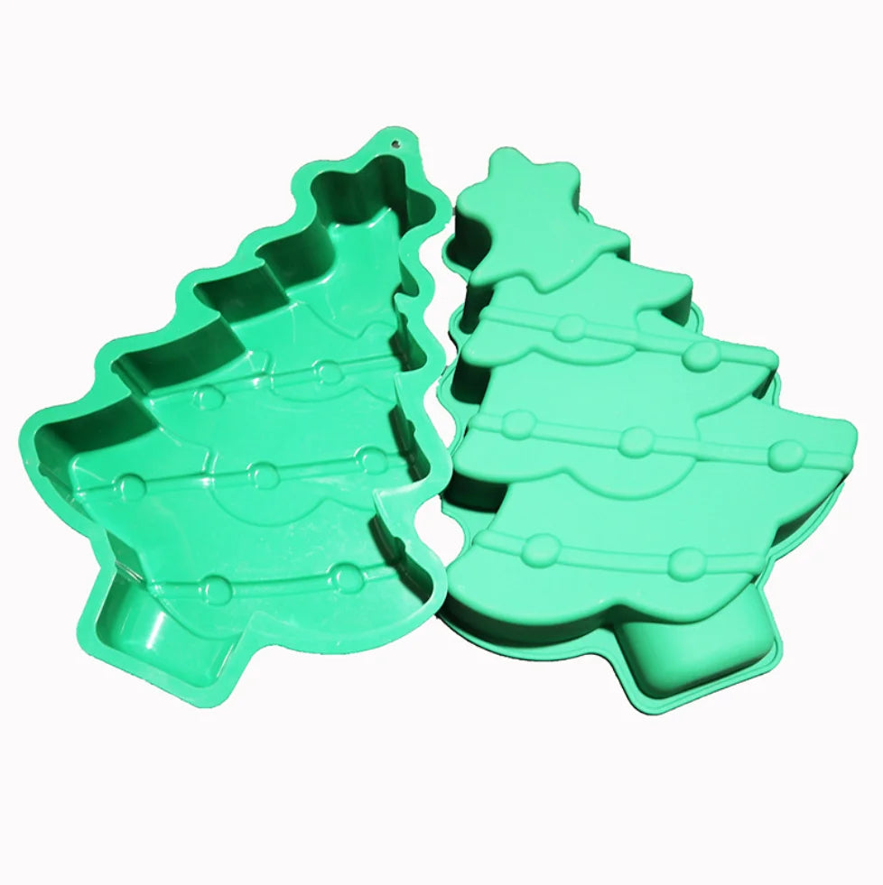 HY Christmas Tree Silicone Cake Mold Large Baking Pan