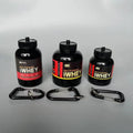 Custom Logo Plastic Protein Powder Filler Portable Protein Powder Container Funnel Sports Fitness Gym Travel Mini Keychain