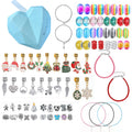 80pcs/Set Cute Kids Gold Plated Crystal Rhinestone Beads Charm Bracelet & Necklace DIY Making Kit for Children
