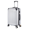2 Pice Piece Pc Hard Hardside Shell Business Leather Waterproof Carry on Carryon Luggage Set Sets for Women with Spinner Wheels