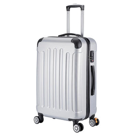 2 Pice Piece Pc Hard Hardside Shell Business Leather Waterproof Carry on Carryon Luggage Set Sets for Women with Spinner Wheels
