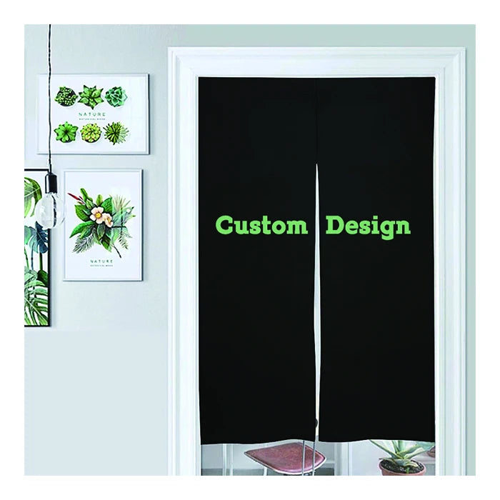 New Product Sublimation Printing Linen Polyester Fabric Single Side Printing Japanese Noren Custom Design Door Curtain Banner