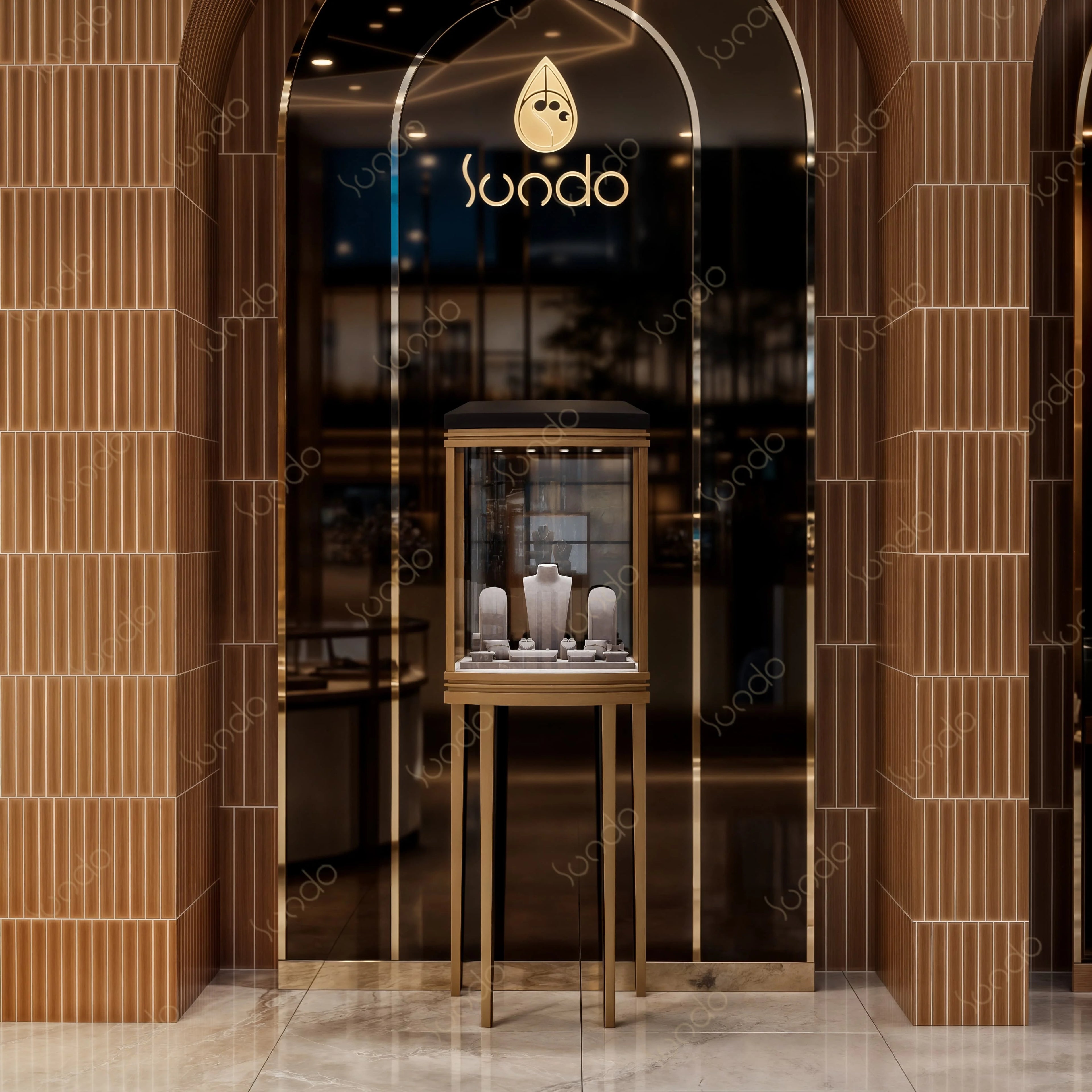 Custom Size Tempered Glass Display Cabinet  Jewellery Display  Counter Display for Luxury Jewelry  Store showcase