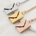 Fine Jewelry Personalized Slots Necklace Home Envelopes Pendant Stainless Steel Locket Pendant Love Letter Envelope Necklace