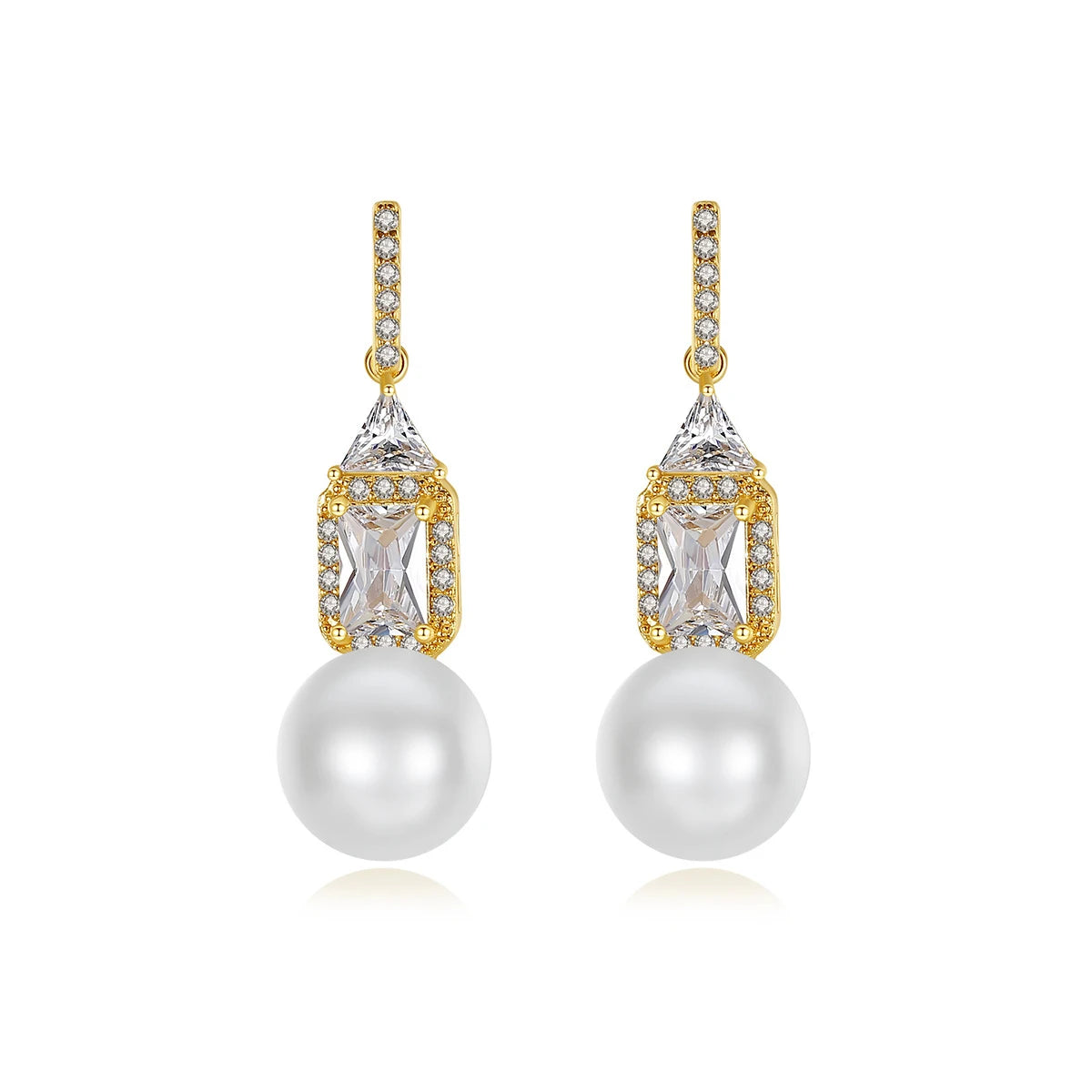 LUOTEEMI White Imitation Pearl Earrings Party Jewelry Earings New Fashion Drop Earrings for Women