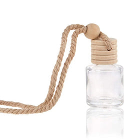 Air Freshener Diffuser Bottle Pendant Car Hanging Empty Glass Perfume Aromatherapy Bottles with Screw Cap Oil Fragrance Bottle
