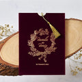 Latest Fancy Design Personalised Velvet Pocket Wedding Invitation with Tassel MegaBDM