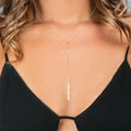 GN127 Bar Pendant Necklace Handmade Jewelry 14K Gold Filled Pendants Choker Necklace for Women