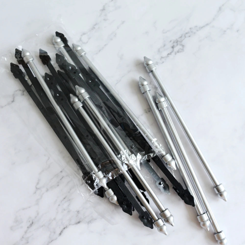 Wholesale 19cm Silver Color Scroll Plastic Sticks for Scroll Invitation Cards