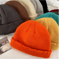 Unisex Women Custom Fisherman Ripped Beanie Acrylic Blank Beanie Hats Cuffed Distressed Beanie