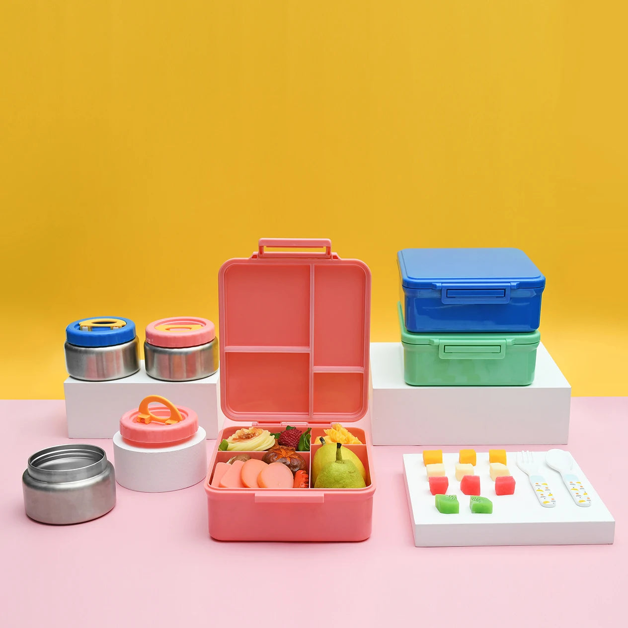 Aohea Adult or Kids Kids Bpa Free Insulated Lunch Box With Stainless Steel Soup Bowl Safe Bento Box