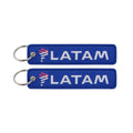 Promotional Gift Embroidered Keychain Key Chain Embroidery Jet Tag Custom Keyring Key Ring Key Tags