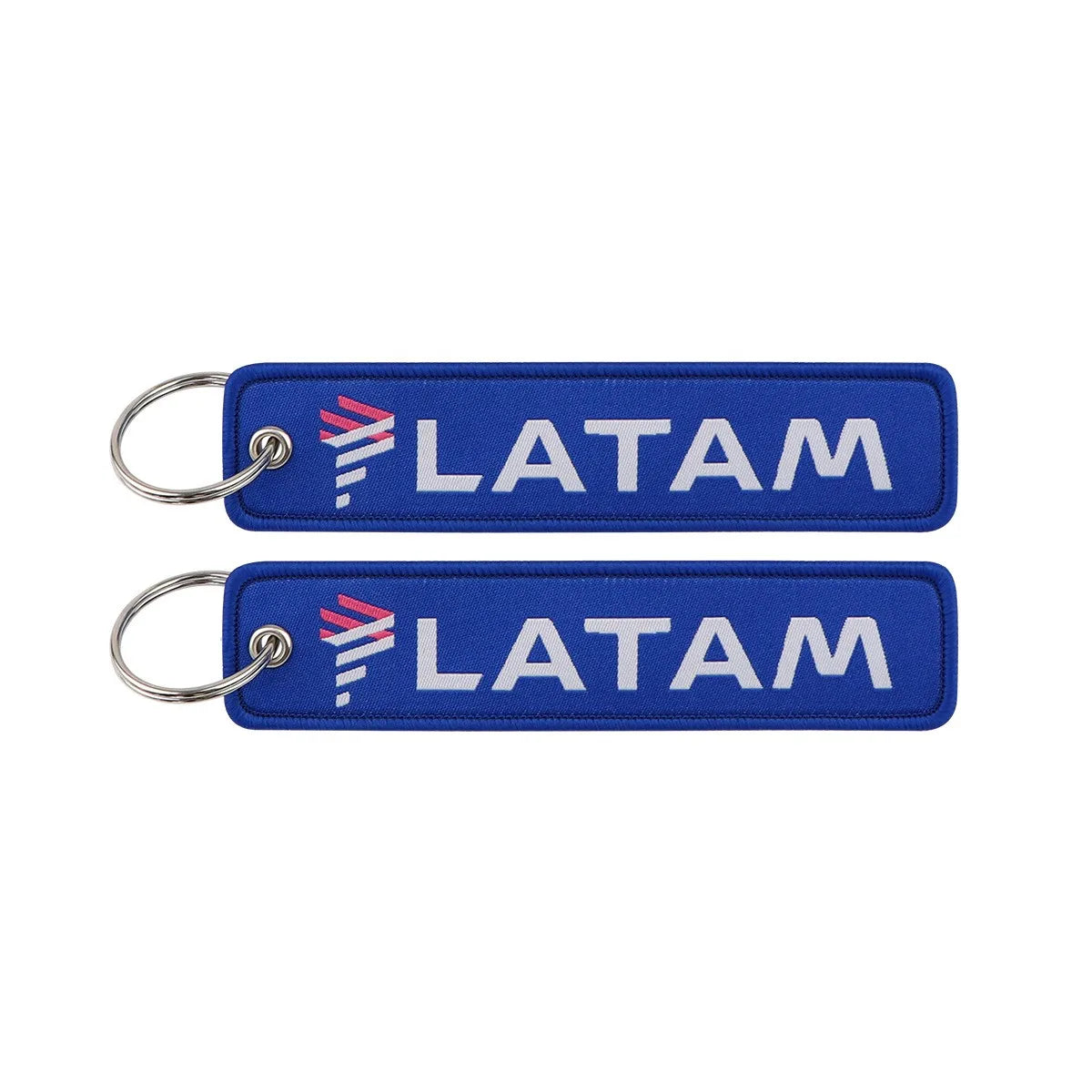 Promotional Gift Embroidered Keychain Key Chain Embroidery Jet Tag Custom Keyring Key Ring Key Tags