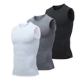 Mens Summer Sports Vest Basketball Fitness Tank Top Breathable Quick Dry Compression Solid Color