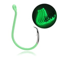 1/0-10/0 Luminous High Carbon Steel GLOW CIRCLE HOOK Suitable for Deep-sea Boat Fishing Accessories Fishing Hook Gear