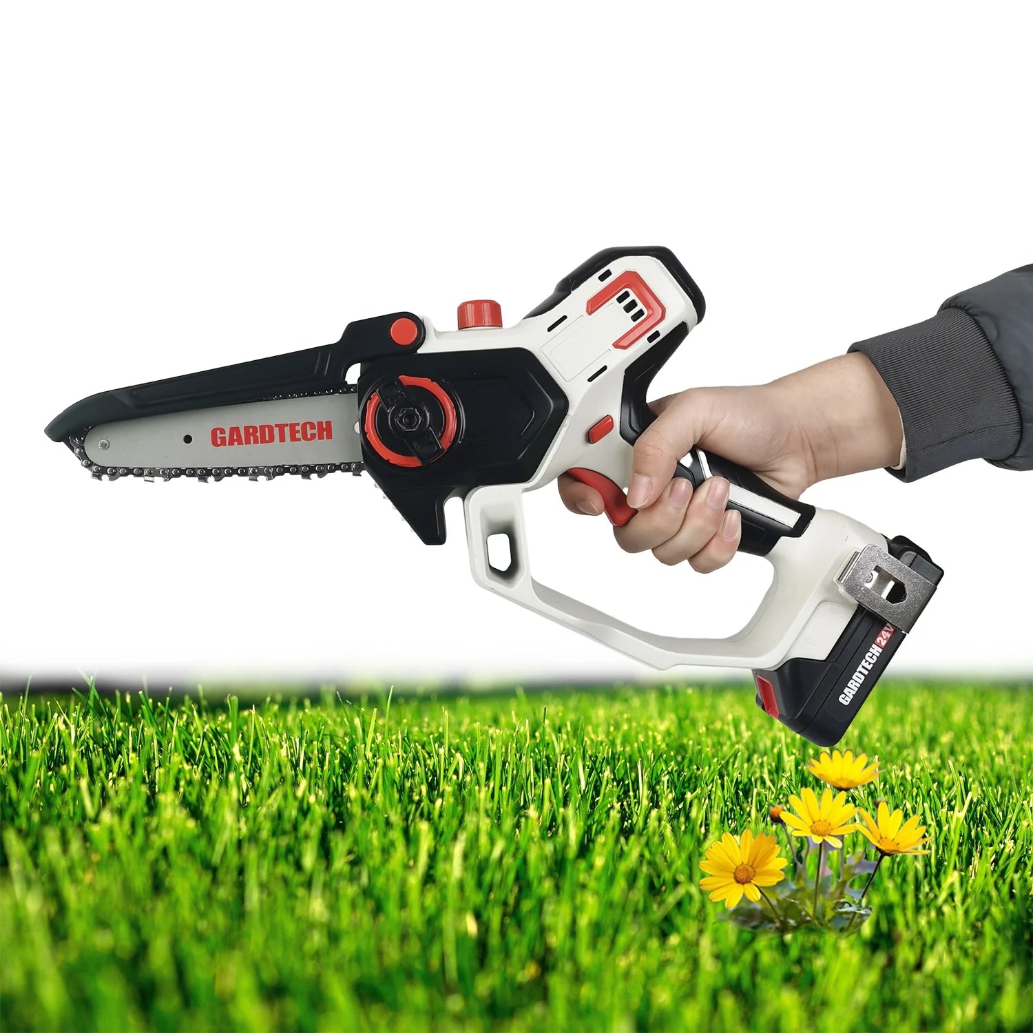 Vertak Built-in Oil Pot Handheld 6 Inch Mini Chain Saw Lithium Battery Self-tensioning 20v Mini-chainsaw for Marketing