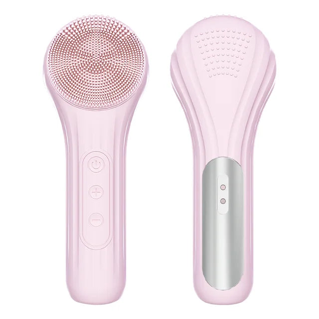 New Portable Silicone Facial Cleaning Brush  Face Pore Cleaning Wireless Charger Silicone Face Cleansing Device