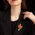 Vintage Flower Brooch Women Rhinestone Flower Brooch Rhinestone Corsage Pin Accessory Party Dress
