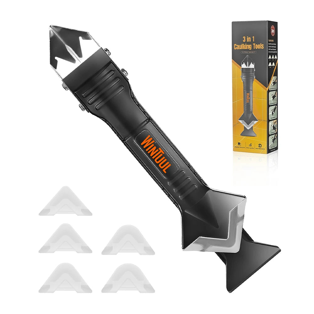 3-in-1 Manual Caulking Tools for Kitchen Sink Joint Glass Glue Angle Scraper and Caulk Remover OEM Supported