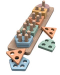CPC CE Custom Children's Large Wooden Shape Sorting Montessori Blocks Stacking Board Educational Learning Gift Toys for Toddler