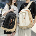 2025 Mochilas Large Capacity Multifunctional Nylon Backpack Zipper Geometric for School Travel Leisure Fashionable Laptop