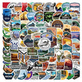 100pcs National Park StickerOutdoor Nature Adventure Hiking Camping Wilderness Stickers Waterproof Vinyl Travel Stickers Decal