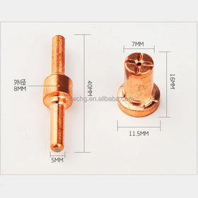 Plasma Cutting Cutter Torch Consumables PT31 PT40 Lengthen Plasma Electrode Nozzle