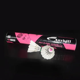 Factory 2022 EVA Cork 3in1 Badminton Shuttlecocks Goose Feather High Speed Training Balls Pack of 12 Indoor Outdoor Sport