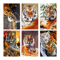 5D DIY Full Diamond Square/Round Tiger Painting Beads Landscape Canvas Adult Home Decor Craft Embroidery Animal Children Present