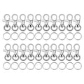 50pcs Lobster Clasp Keyring Bulk DIY Key Chains Accessory Lobster Claw Clasp with Key Rings Swivel Lanyard Clip Snap Hook Buckle