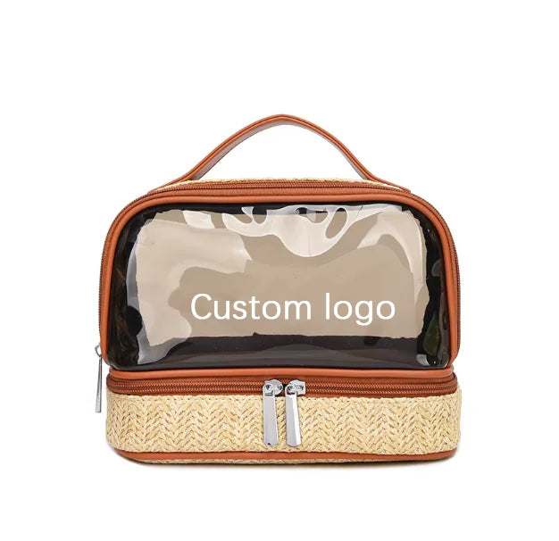 New Double Makeup Bag Wholesale Transparent Senior Toiletry Bag Cute Large Capacity Waterproof Storage Bag