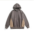OEM ODM Custom High Quality Waffle Knit Color Block Hoodie Oversized Streetwear Pullover for Men and Women