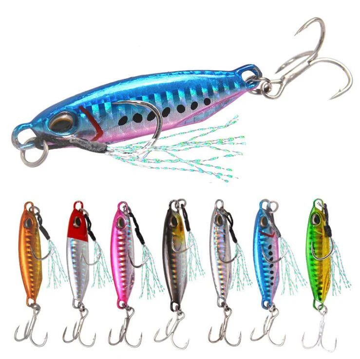 WEIHE 16G / 32G Factory Price Saltwater Sinking Bait Jigging Metal Lead Fishing Lures with Hook